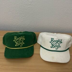 Bogey Boys Corduroy Hats Green and White